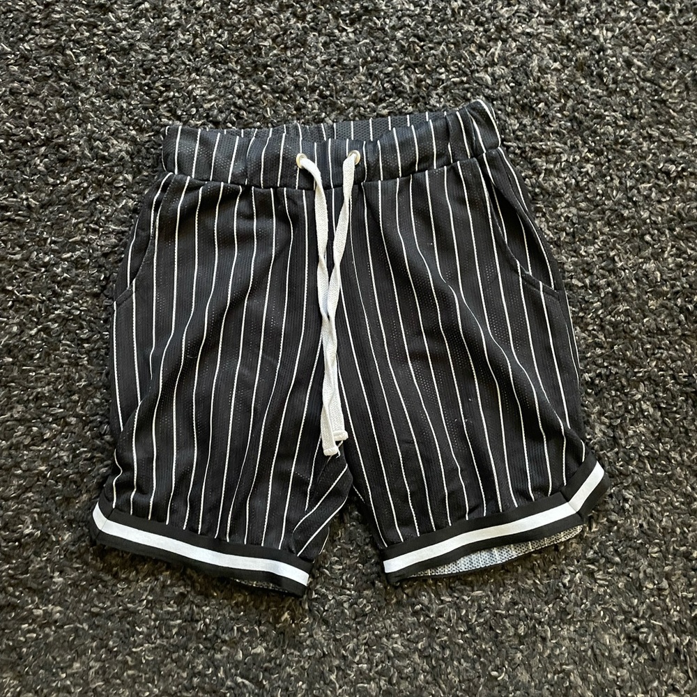 Black and White stripped shorts
